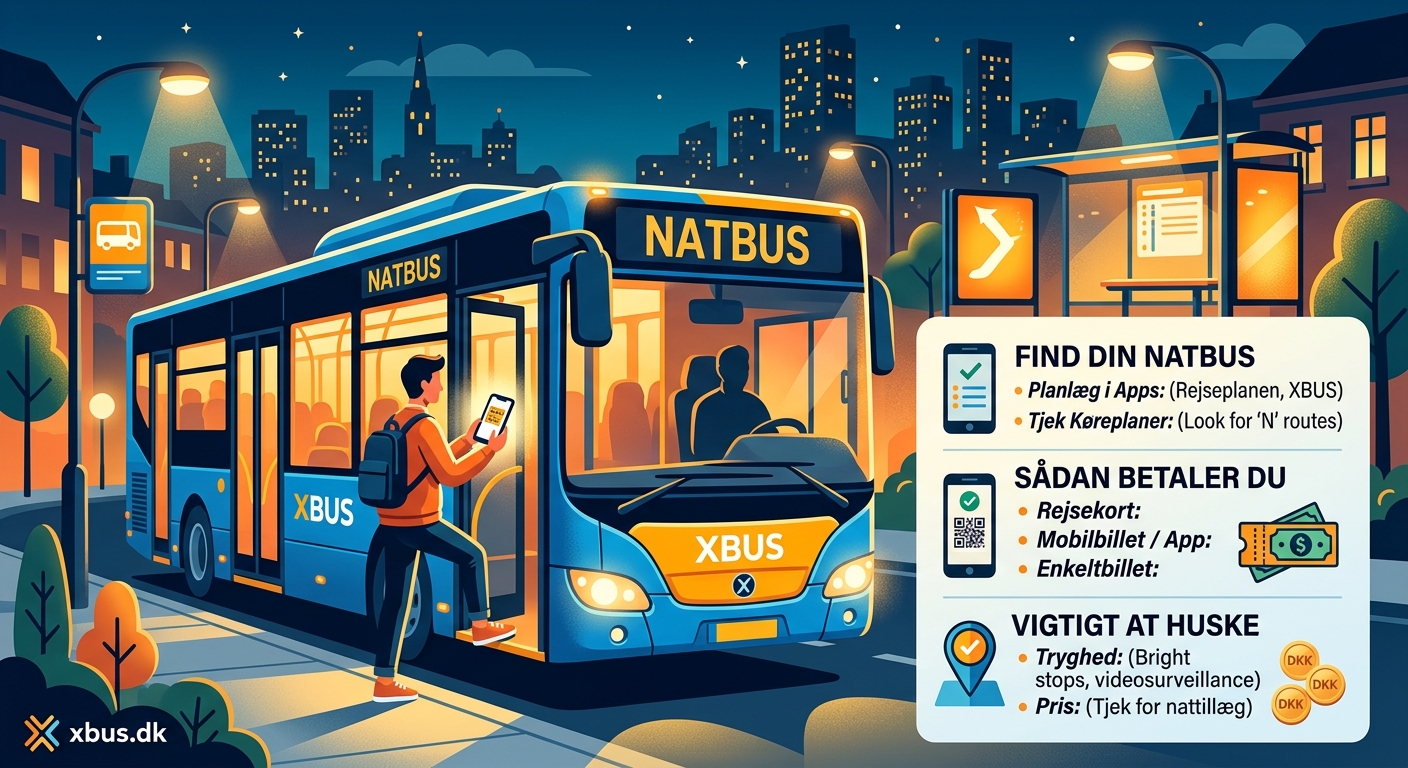 Natkørsel med bus i Danmark: Komplet guide til natbusser - Illustration 1