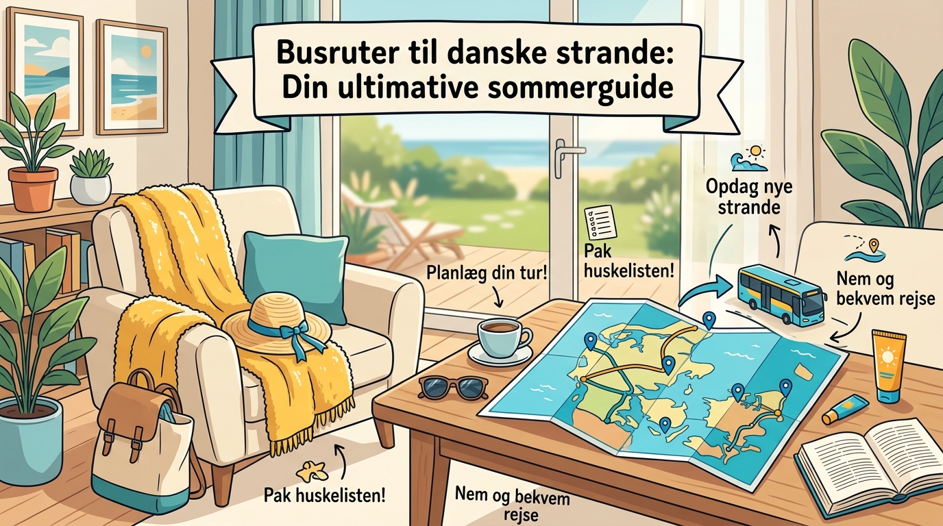 Busruter til danske strande: Din ultimative sommerguide - Illustration 1