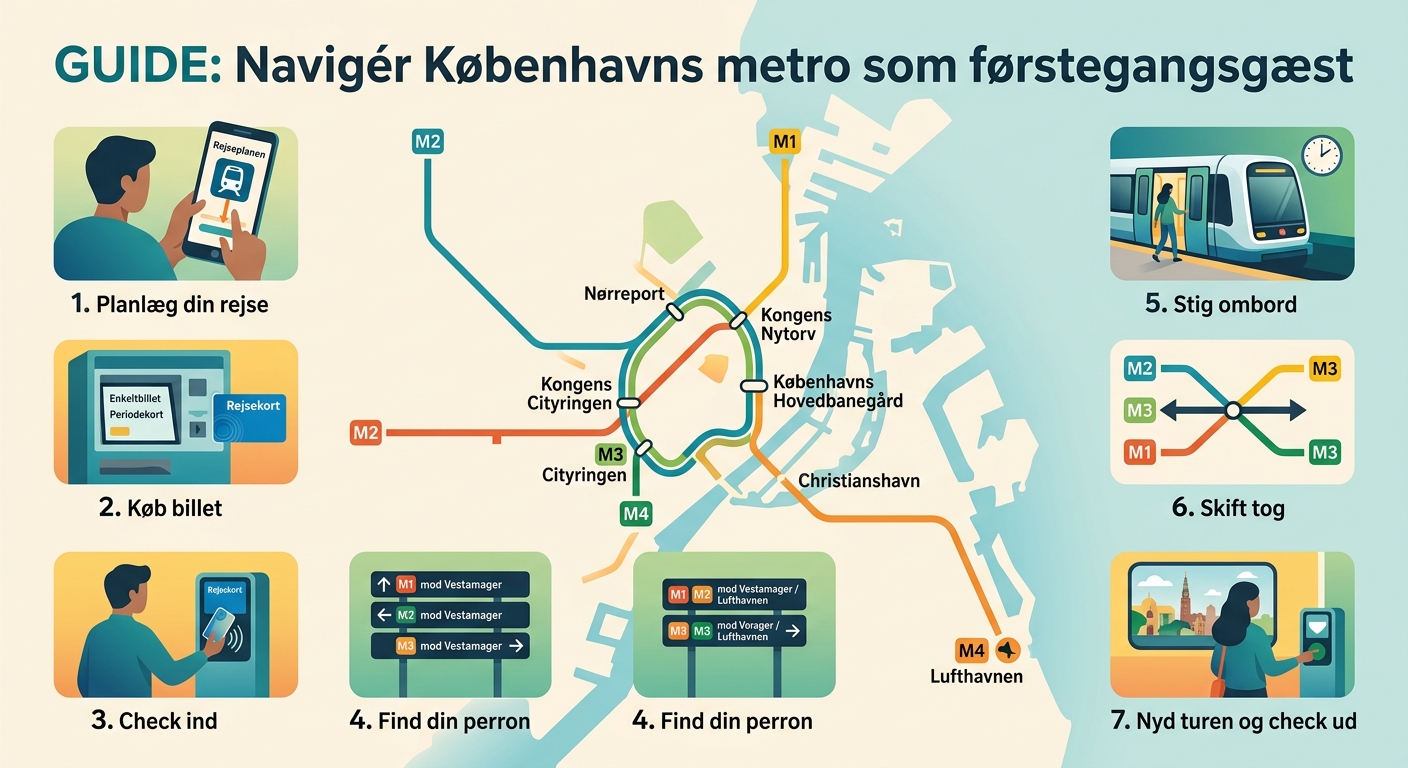 Sådan navigerer du Københavns metro som førstegangsgæst - Illustration 3