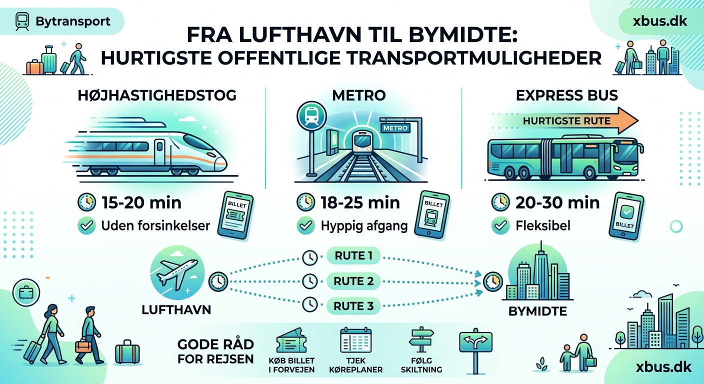 Fra lufthavn til bymidte: Hurtigste offentlige transportmuligheder — image 1
