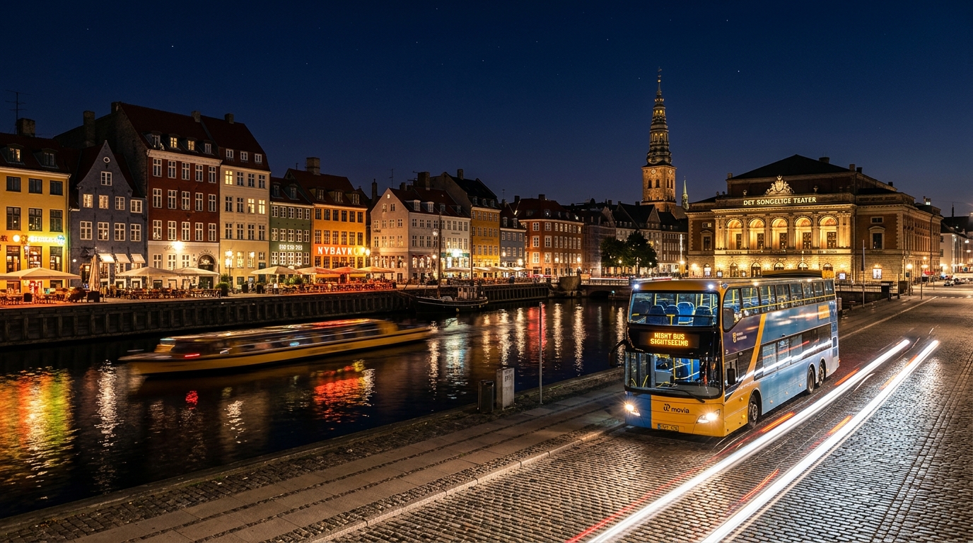 Natbussightseeing: Københavns belyste monumenter efter mørkets frembrud