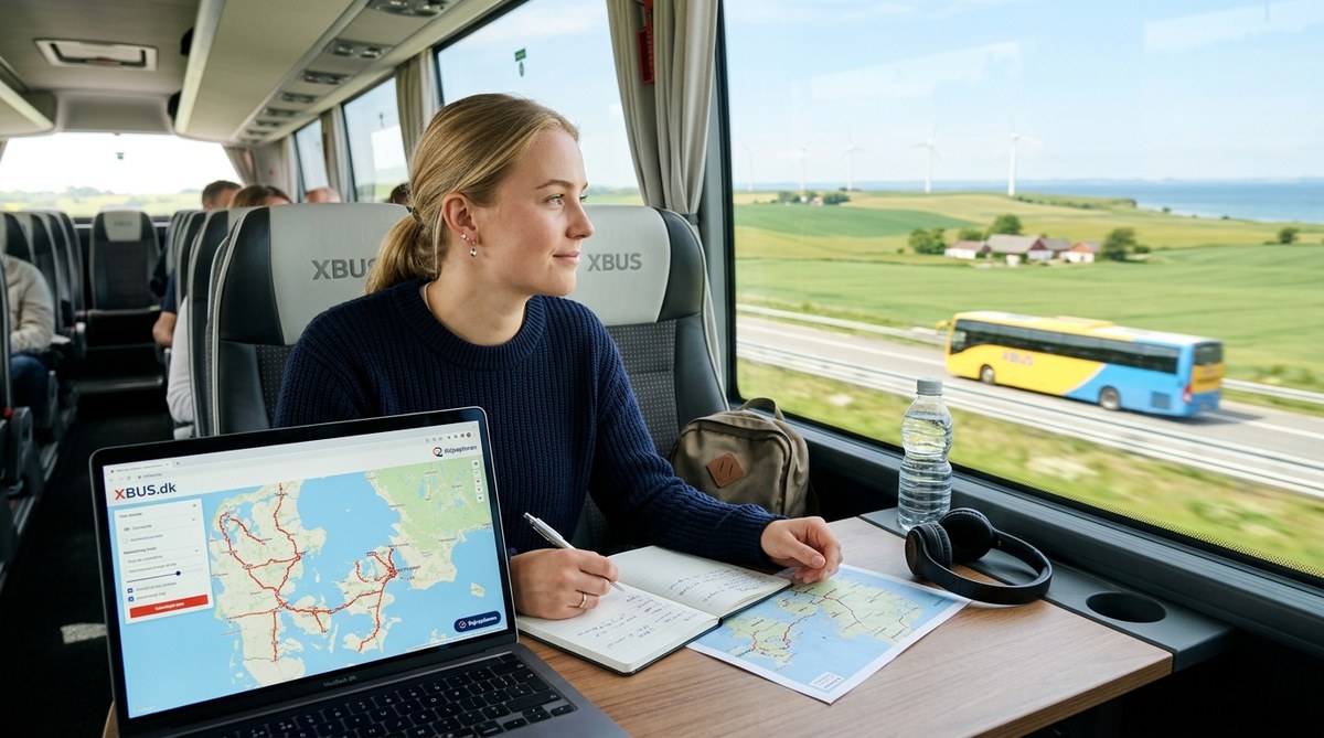 Sådan planlægger du den mest effektive busrejse gennem Danmark