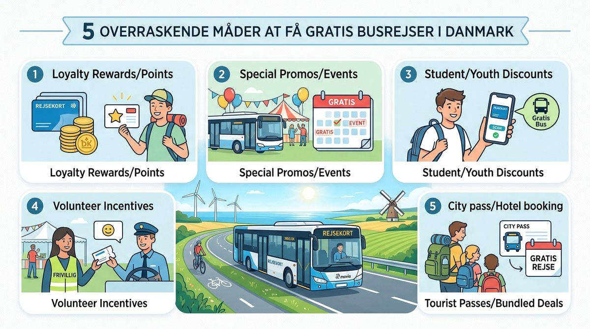 5 overraskende måder at få gratis busrejser i Danmark på